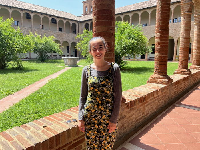 Photograph of Rachel in Ferrara.