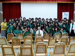 After the lecture at Chien Kuo School